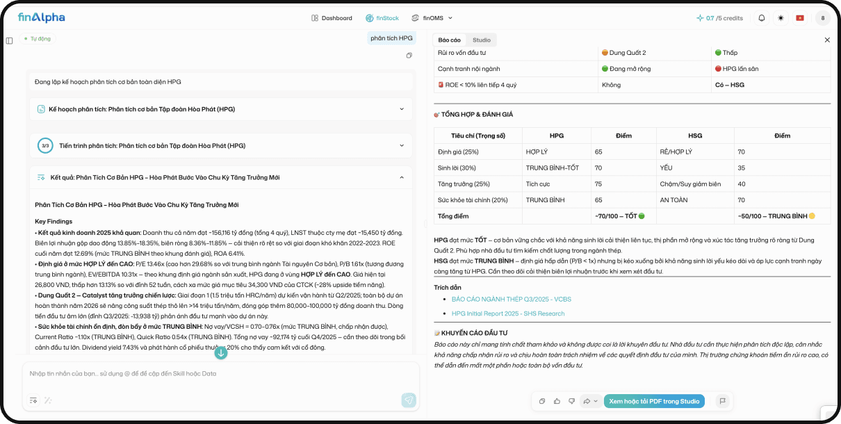 FinStock AI — comprehensive HPG analysis